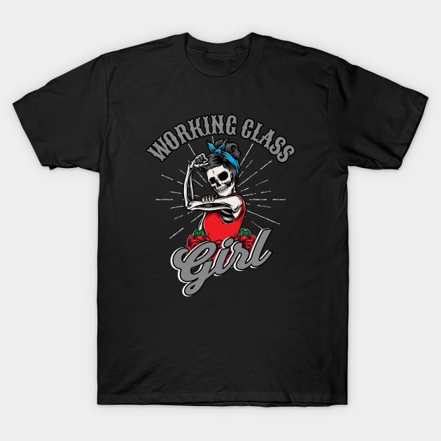 Working Class Girl Rockabilly Woman T-Shirt by Foxxy Merch